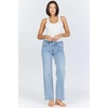 image:imageDEAR JOHN Drew Womens Straight Leg Jeans Mid Rise Full Length Raw Cut Hem Straight FitHazey Blue