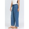 image:imageDEAR JOHN Della Womens Tapered Leg Jeans High Rise Cropped Raw Cut HemTsunami
