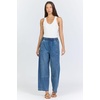 image:imageDEAR JOHN Della Womens Tapered Leg Jeans High Rise Cropped Raw Cut HemTsunami