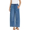 image:imageDEAR JOHN Della Womens Tapered Leg Jeans High Rise Cropped Raw Cut HemTsunami