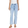 image:imageDEAR JOHN Anika Womens Straight Leg High Rise Jeans Clean Hem Cropped Inseam Stretch DenimTribute