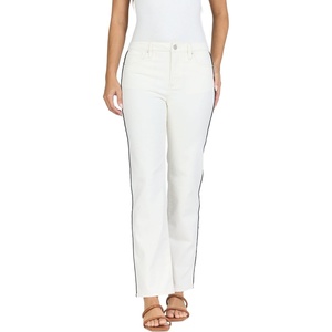 image:imageDEAR JOHN Anika Womens Straight Leg High Rise Jeans Clean Hem Cropped Inseam Stretch DenimCookies N Cream