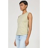 image:imageDEAR JOHN Zo Womens Sleeveless Top Crew Neck Raw Edge DetailAbbey Stone
