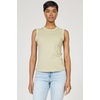 image:imageDEAR JOHN Zo Womens Sleeveless Top Crew Neck Raw Edge DetailAbbey Stone