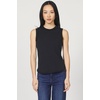 image:imageDEAR JOHN Zo Womens Sleeveless Top Crew Neck Raw Edge DetailBlack