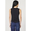 image:imageDEAR JOHN Zo Womens Sleeveless Top Crew Neck Raw Edge DetailBlack