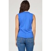 image:imageDEAR JOHN Zo Womens Sleeveless Top Crew Neck Raw Edge DetailDazzling Blue