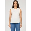 image:imageDEAR JOHN Zo Womens Sleeveless Top Crew Neck Raw Edge DetailEgret