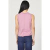 image:imageDEAR JOHN Zo Womens Sleeveless Top Crew Neck Raw Edge DetailLilas