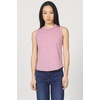 image:imageDEAR JOHN Zo Womens Sleeveless Top Crew Neck Raw Edge DetailLilas