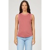 image:imageDEAR JOHN Zo Womens Sleeveless Top Crew Neck Raw Edge DetailPigment Copper Rose
