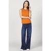 image:imageDEAR JOHN Zo Womens Sleeveless Top Crew Neck Raw Edge DetailPumpkin Spice