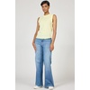 image:imageDEAR JOHN Zo Womens Sleeveless Top Crew Neck Raw Edge DetailWax Yellow