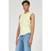 image:imageDEAR JOHN Zo Womens Sleeveless Top Crew Neck Raw Edge DetailWax Yellow