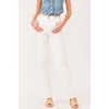 image:imageDEAR JOHN Holly Straight Leg Jeans for Women HighRise Cuffed Hem Full Length DenimWhite
