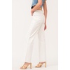 image:imageDEAR JOHN Holly Straight Leg Jeans for Women HighRise Cuffed Hem Full Length DenimWhite