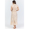 image:imageDEAR JOHN Ishani Womens Midi Dress Relaxed Fit Ruffle VNeck Flutter Sleeve Smocked Waist Tiered SkirtTuscan Bouquet