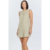 image:imageDEAR JOHN RiRi Womens Mini Dress Classic Fit Sleeveless Crew Neck Button FrontAbbey Stone
