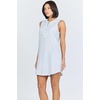 image:imageDEAR JOHN RiRi Womens Mini Dress Classic Fit Sleeveless Crew Neck Button FrontSkyway Stripe