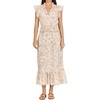 image:imageDEAR JOHN Ishani Womens Midi Dress Relaxed Fit Ruffle VNeck Flutter Sleeve Smocked Waist Tiered SkirtTuscan Bouquet