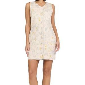 image:imageDEAR JOHN Zamira Womens Midi Dress Classic Fit Sleeveless VNeck Button FrontTuscan Bouquet