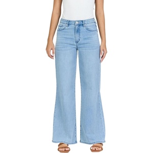 image:imageDEAR JOHN Fiona Wide Leg Womens Jeans High Rise Highwaisted Denim Classic Fit Full Inseam Clean HemEclipse