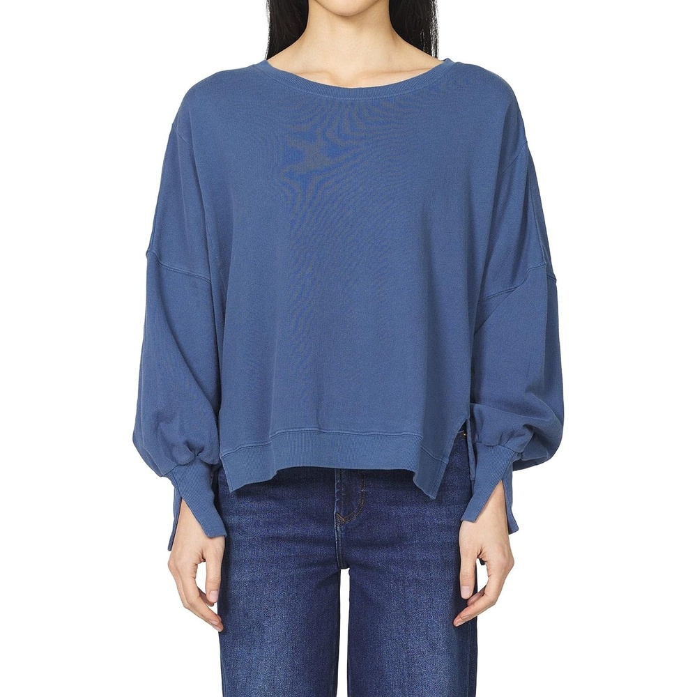 image:imageDEAR JOHN Trenton Pullover Sweater for Women Oversized Long Sleeve Crew NeckVintage Indigo