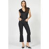 image:imageDEAR JOHN Jeanne Womens Mid Rise Cropped Flare Jeans Comfort Stretch DenimBlack