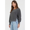 image:imageDEAR JOHN Trenton Pullover Sweater for Women Oversized Long Sleeve Crew NeckPigment Dark Gull Grey