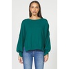 image:imageDEAR JOHN Trenton Pullover Sweater for Women Oversized Long Sleeve Crew NeckRainforest