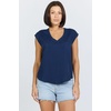 image:imageDEAR JOHN Yanis Womens Sleeveless VNeck Top Relaxed FitBlack Iris