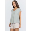 image:imageDEAR JOHN Yanis Womens Sleeveless VNeck Top Relaxed FitIceberg Green