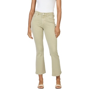 image:imageDEAR JOHN Jeanne Womens Mid Rise Cropped Flare Jeans Comfort Stretch DenimAbbey Stone