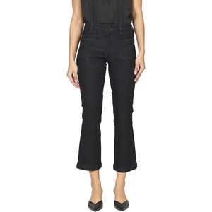 image:imageDEAR JOHN Jeanne Womens Mid Rise Cropped Flare Jeans Comfort Stretch DenimBlack