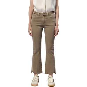 image:imageDEAR JOHN Jeanne Womens Mid Rise Cropped Flare Jeans Comfort Stretch DenimMink