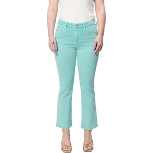 image:imageDEAR JOHN Jeanne Womens Mid Rise Cropped Flare Jeans Comfort Stretch DenimPool Blue