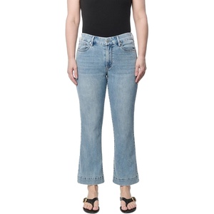 image:imageDEAR JOHN Jeanne Womens Mid Rise Cropped Flare Jeans Comfort Stretch DenimShelby