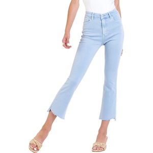 image:imageDEAR JOHN Jeanne Womens Mid Rise Cropped Flare Jeans Comfort Stretch DenimSky