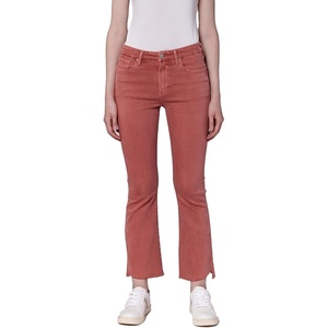 image:imageDEAR JOHN Jeanne Womens Mid Rise Cropped Flare Jeans Comfort Stretch DenimTerracotta