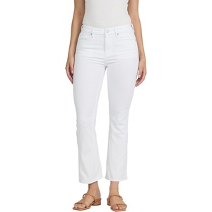 image:imageDEAR JOHN Jeanne Womens Mid Rise Cropped Flare Jeans Comfort Stretch DenimWhite