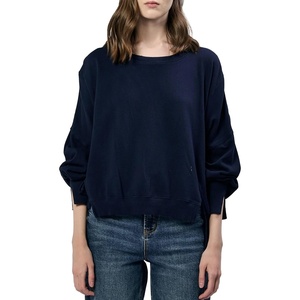 image:imageDEAR JOHN Trenton Pullover Sweater for Women Oversized Long Sleeve Crew NeckBlack Iris