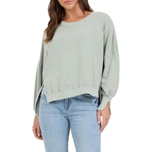 image:imageDEAR JOHN Trenton Pullover Sweater for Women Oversized Long Sleeve Crew NeckPigment Abbey Stone