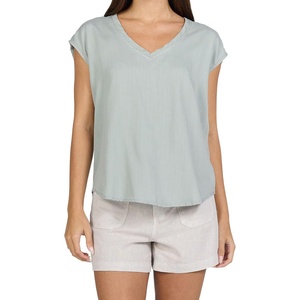 image:imageDEAR JOHN Yanis Womens Sleeveless VNeck Top Relaxed FitIceberg Green