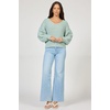 image:imageDEAR JOHN Lexi Sweater Womens Drop Shoulder VNeck Long SleeveIceberg Green
