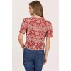 image:imageDEAR JOHN Regina Womens Top Relaxed Fit Stripe PatternBurnt Brick