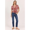 image:imageDEAR JOHN Regina Womens Top Relaxed Fit Stripe PatternBurnt Brick