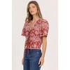 image:imageDEAR JOHN Regina Womens Top Relaxed Fit Stripe PatternBurnt Brick