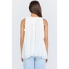 image:imageDEAR JOHN Renata Womens Relaxed Fit Top Scoop Neck Sleeveless Ruffle DetailWhite
