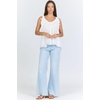 image:imageDEAR JOHN Renata Womens Relaxed Fit Top Scoop Neck Sleeveless Ruffle DetailWhite