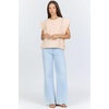 image:imageDEAR JOHN Ulla Womens Relaxed Fit Top Round Neck Sleeveless Embroidered DetailPale Peach
